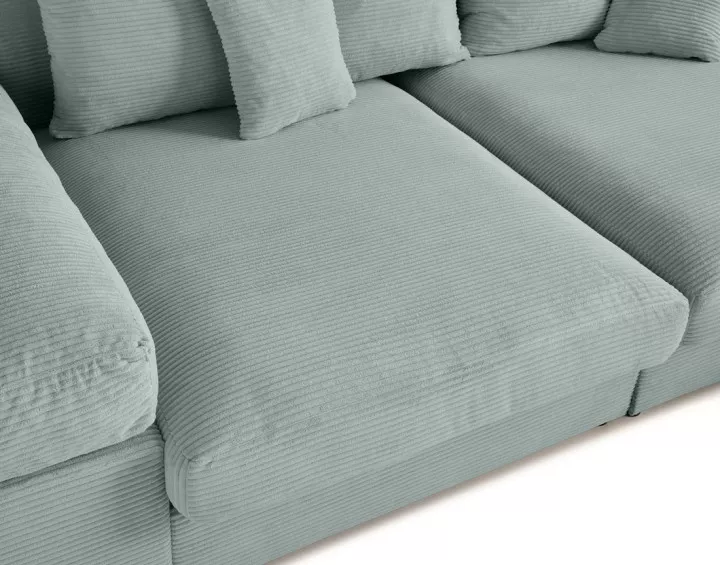 Canapé 4 places avec une assise profonde en velours côtelé Canapé 4 places avec une assise profonde en velours côtelé