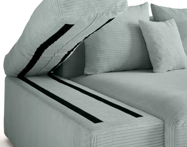 Canapé 4 places avec une assise profonde en velours côtelé Canapé 4 places avec une assise profonde en velours côtelé