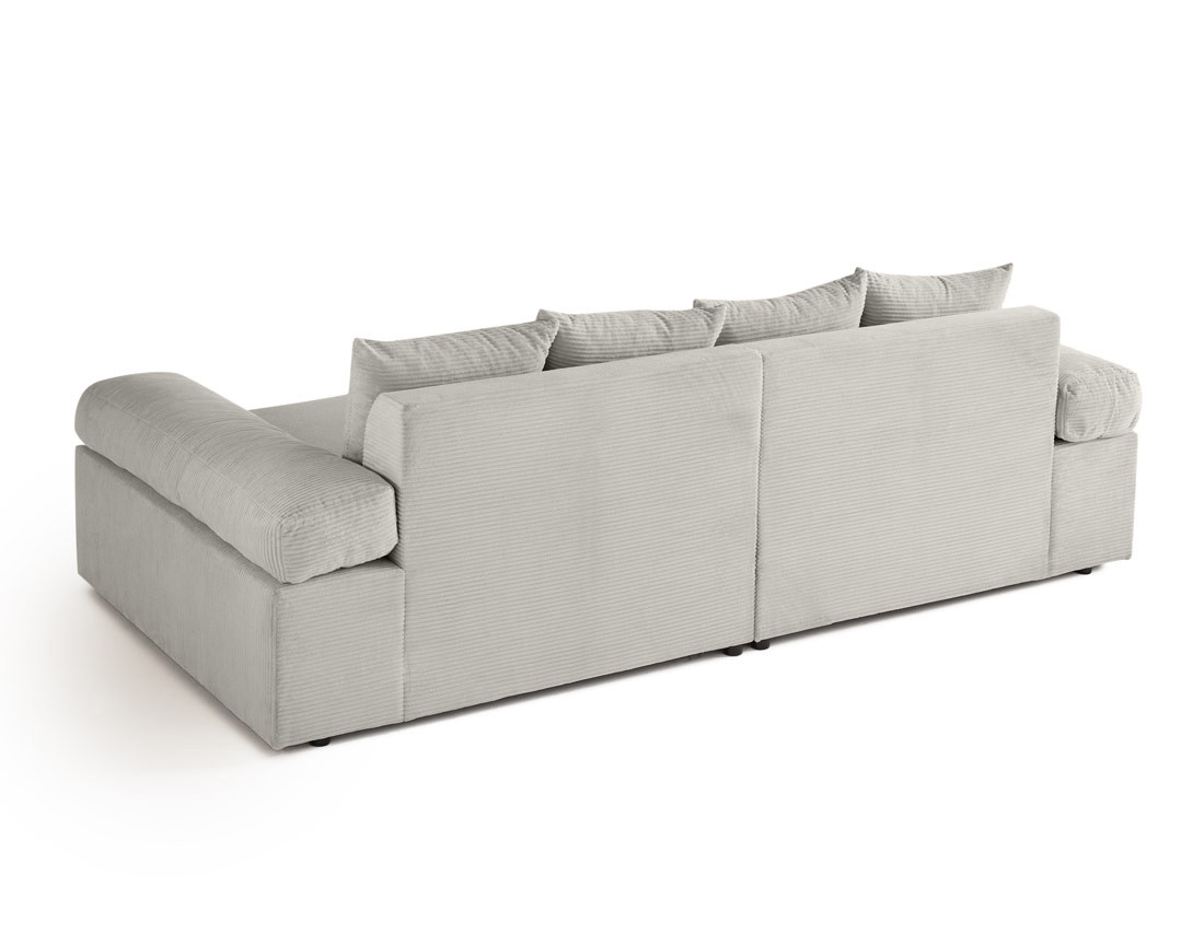 Canapé 4 places avec une assise profonde en velours côtelé