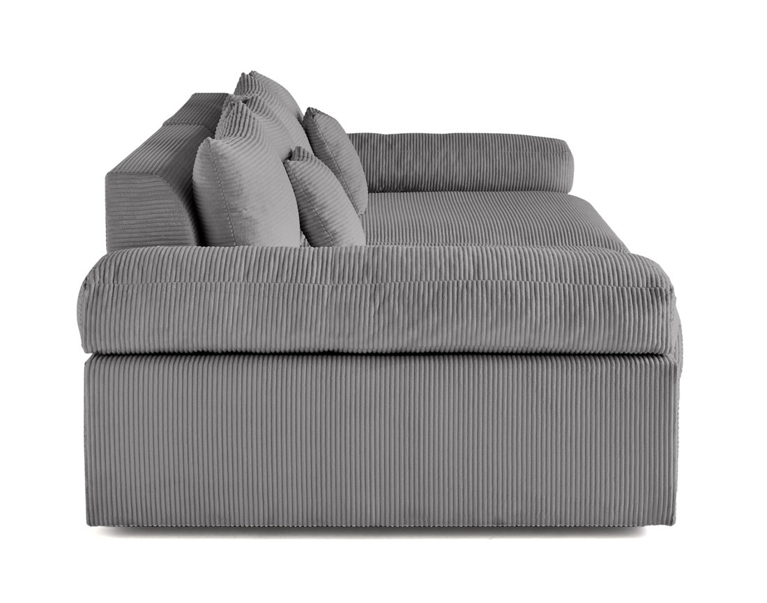 Canapé 4 places avec une assise profonde en velours côtelé Canapé 4 places avec une assise profonde en velours côtelé