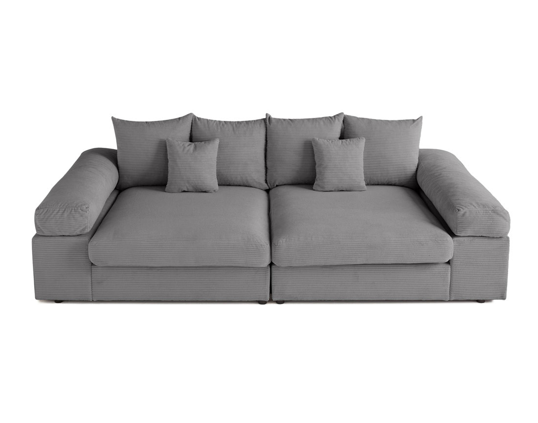 Canapé 4 places avec une assise profonde en velours côtelé Canapé 4 places avec une assise profonde en velours côtelé