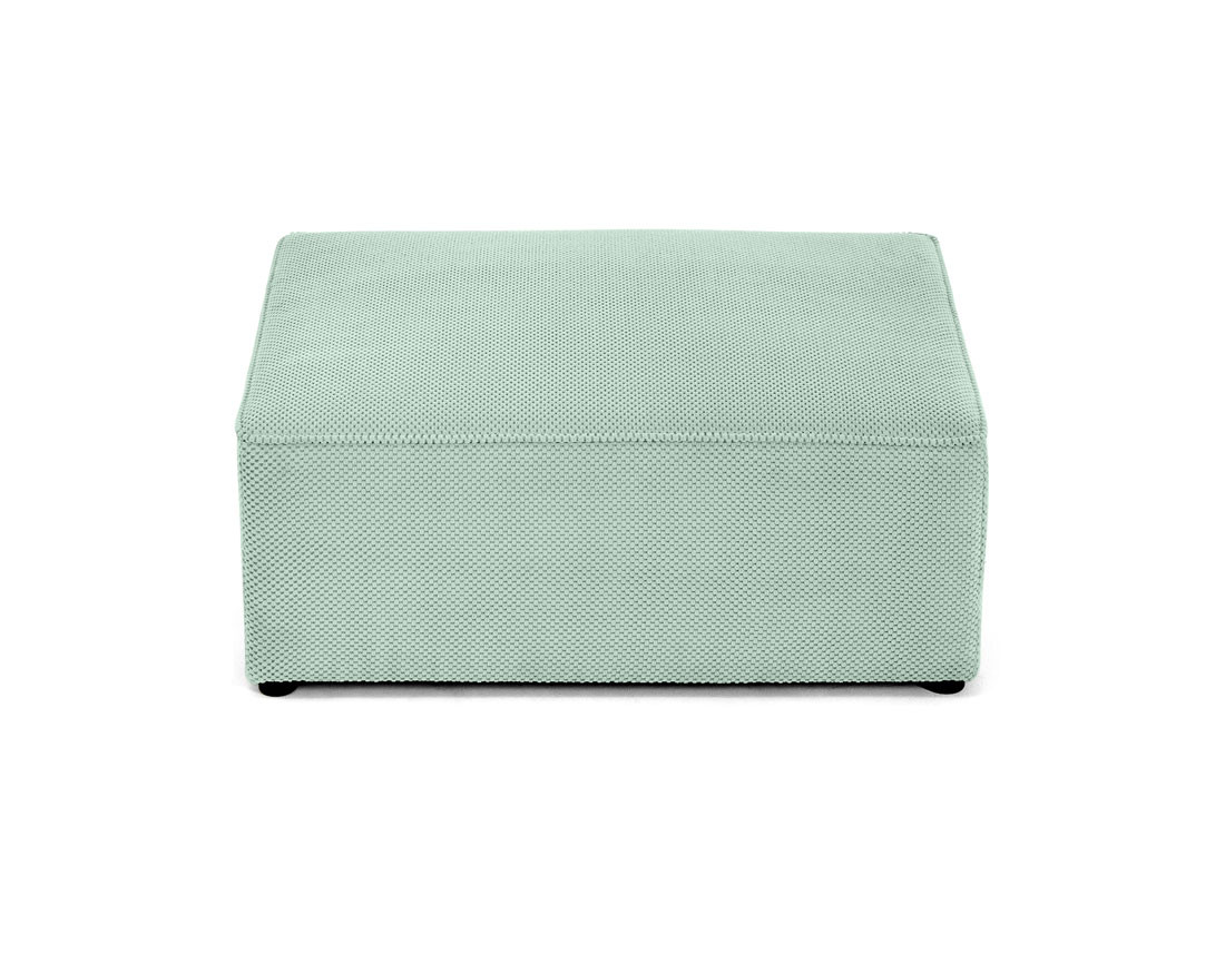 Pouf en velours texturé Topaze