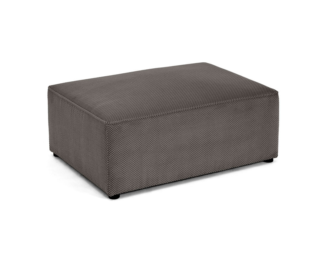 Pouf en velours texturé Topaze