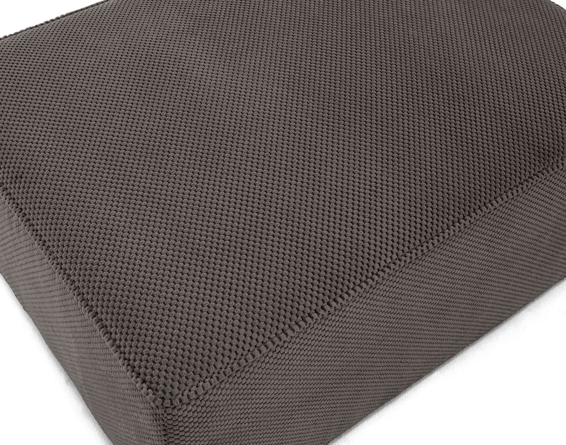 Pouf en velours texturé Topaze