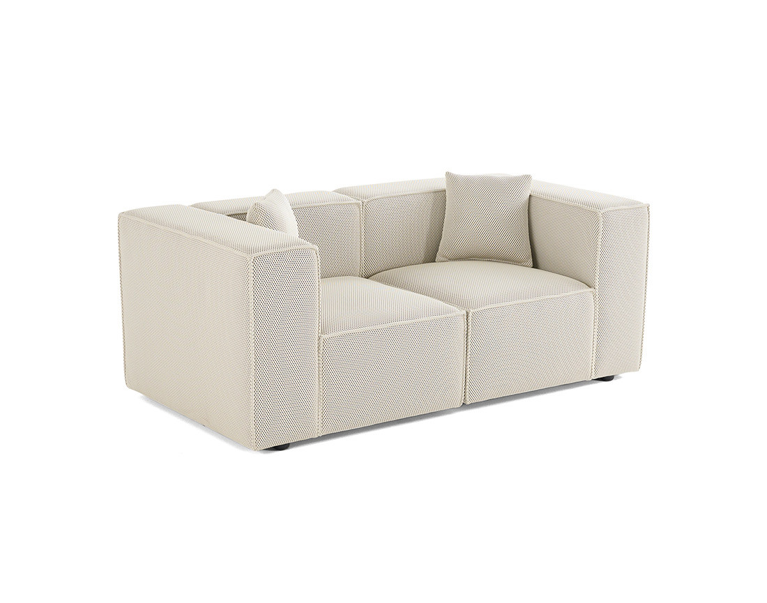 Canapé modulable 2 places en tissu mailles 3D Arty Canapé modulable 2 places en tissu mailles 3D Arty