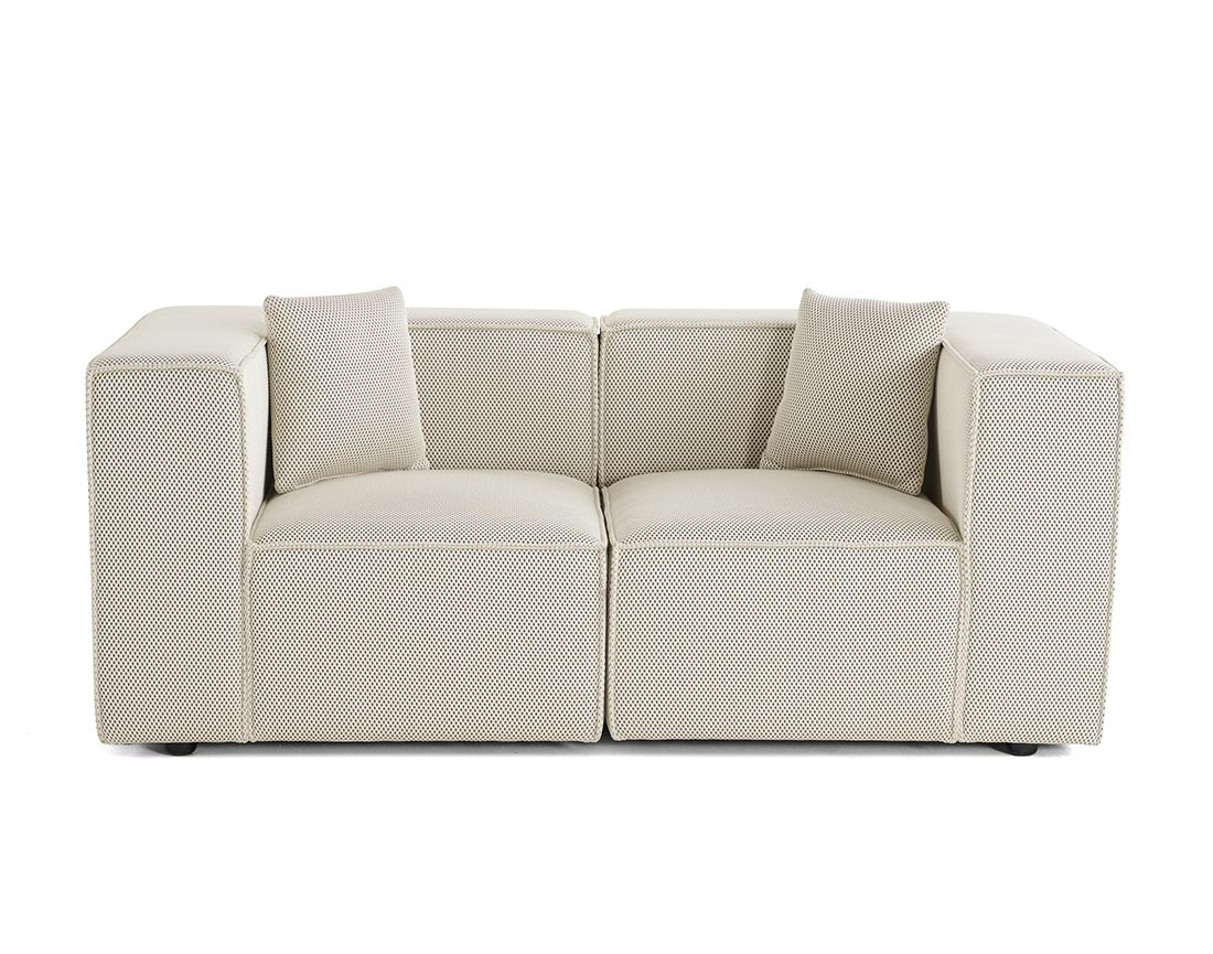 Canapé modulable 2 places en tissu mailles 3D Arty Canapé modulable 2 places en tissu mailles 3D Arty