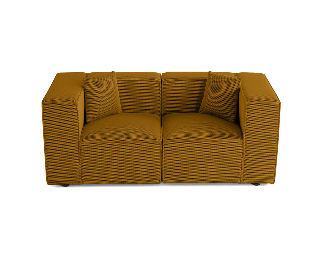 Canapé modulable 2 places en tissu mailles 3D Arty