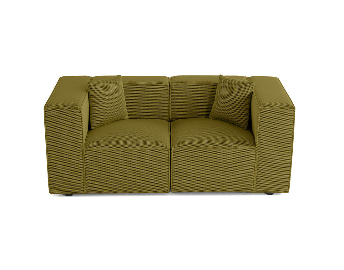 Canapé modulable 2 places en tissu mailles 3D Arty