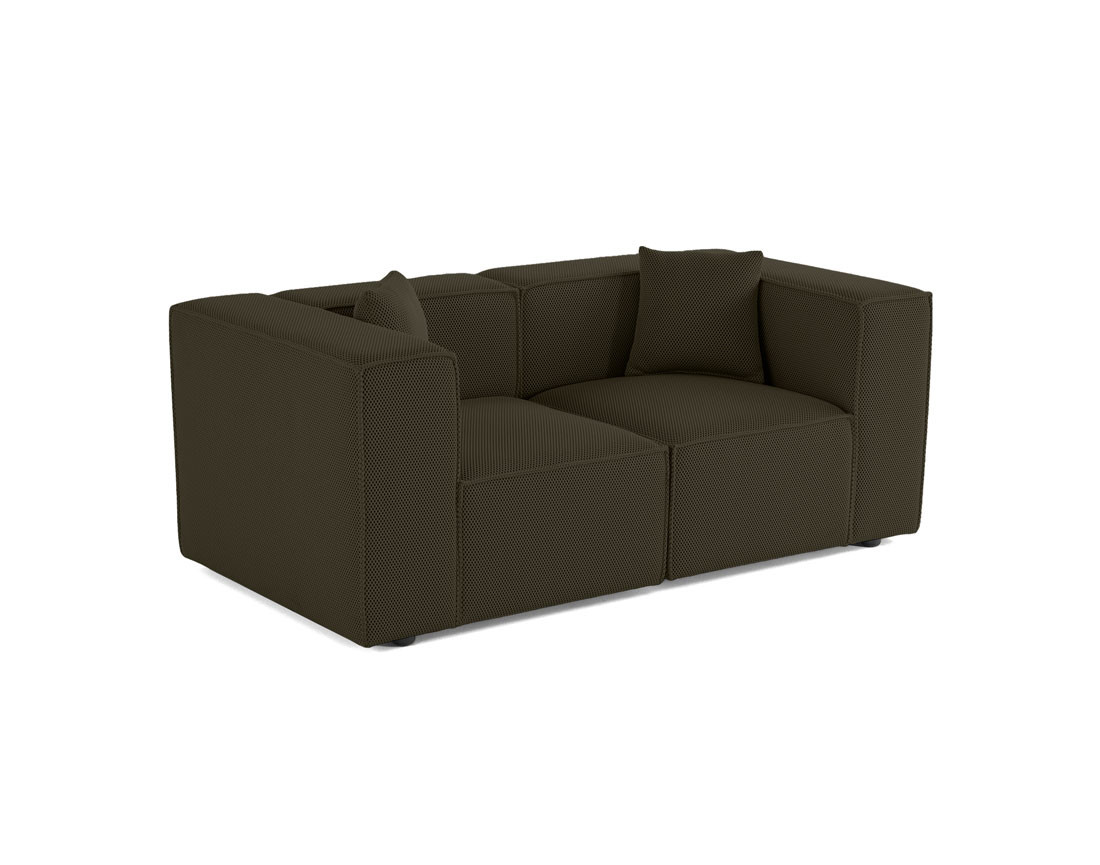 Canapé modulable 2 places en tissu mailles 3D Arty