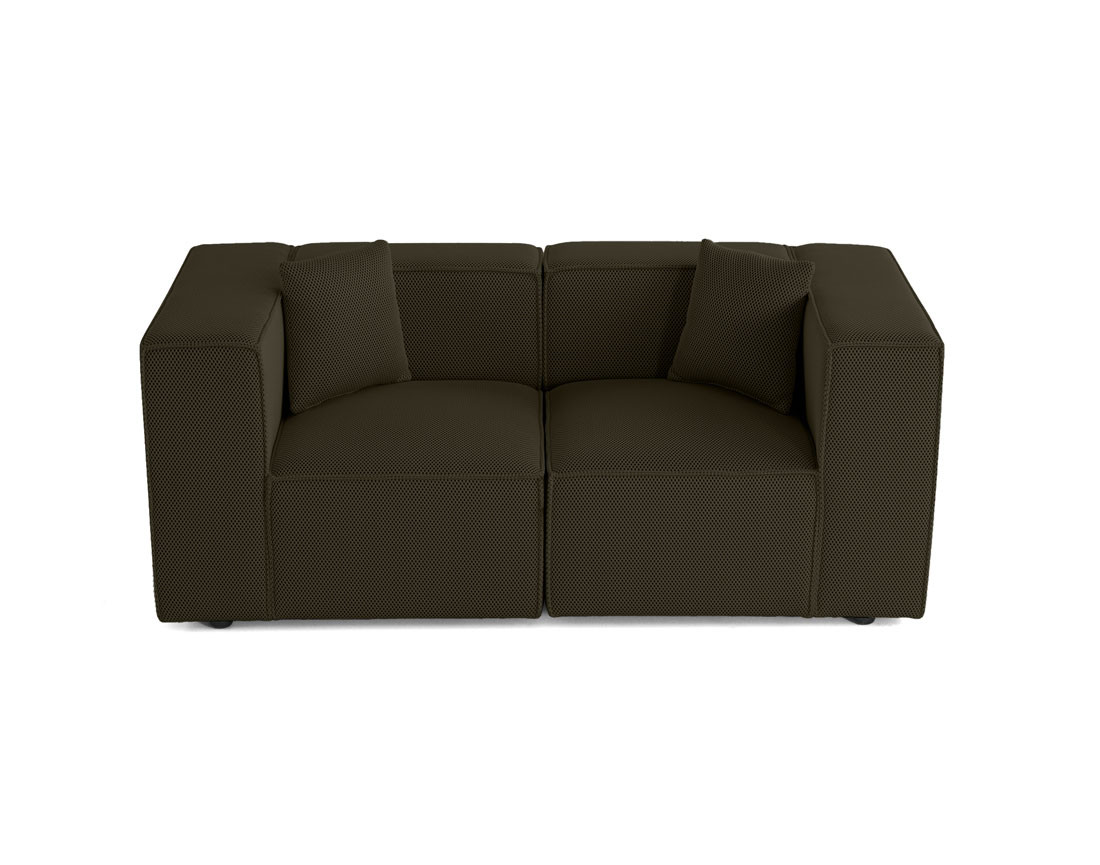 Canapé modulable 2 places en tissu mailles 3D Arty