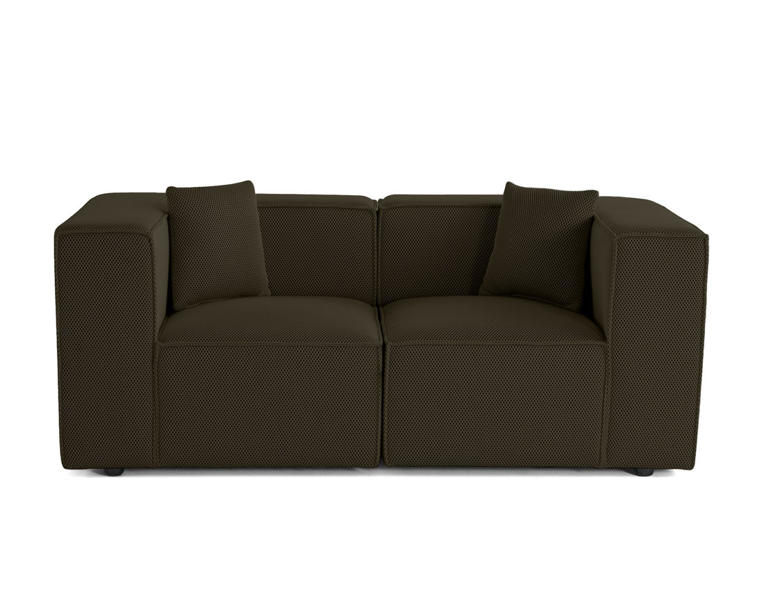 Canapé modulable 2 places en tissu mailles 3D Arty