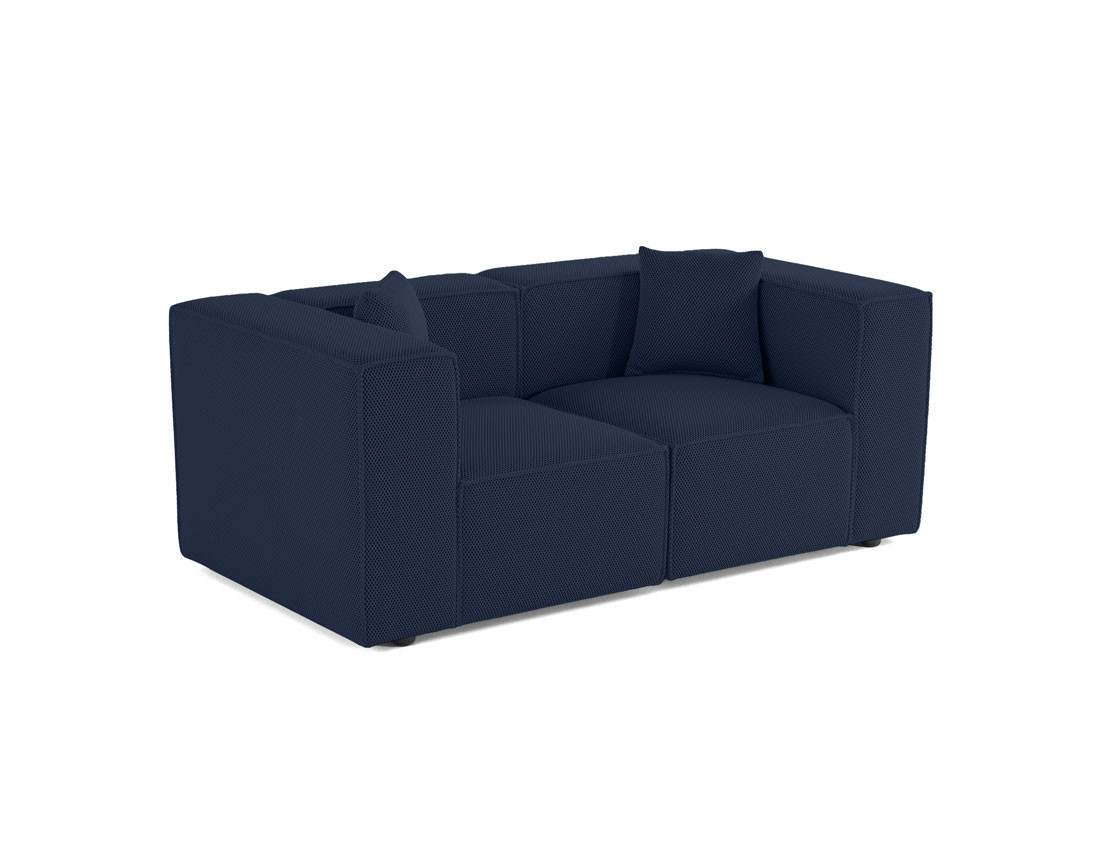 Canapé modulable 2 places en tissu mailles 3D Arty