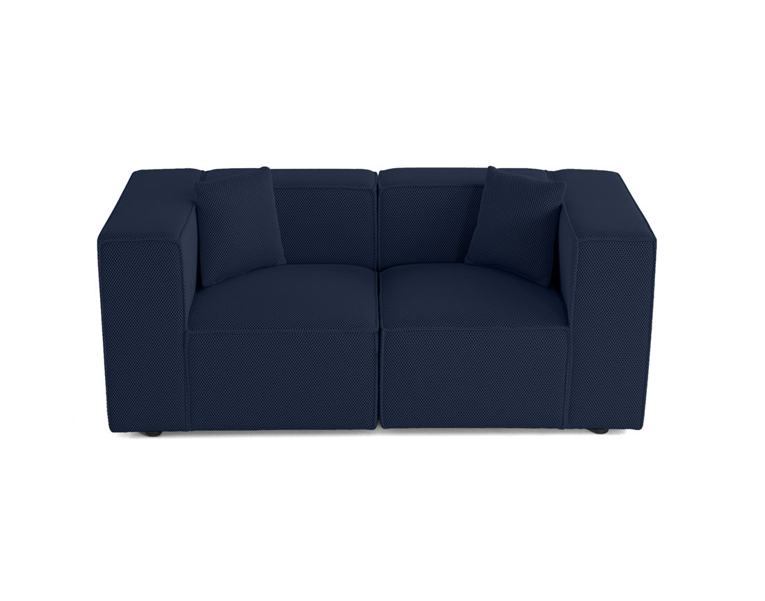 Canapé modulable 2 places en tissu mailles 3D Arty