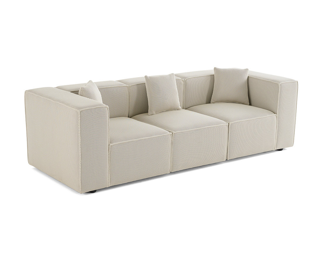 Canapé modulable 3 places en tissu mailles 3D Arty Canapé modulable 3 places en tissu mailles 3D Arty