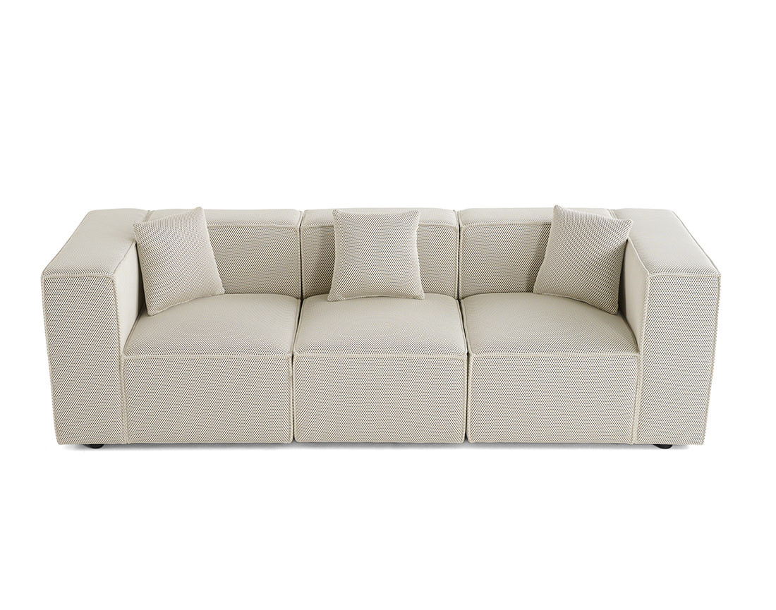 Canapé modulable 3 places en tissu mailles 3D Arty Canapé modulable 3 places en tissu mailles 3D Arty
