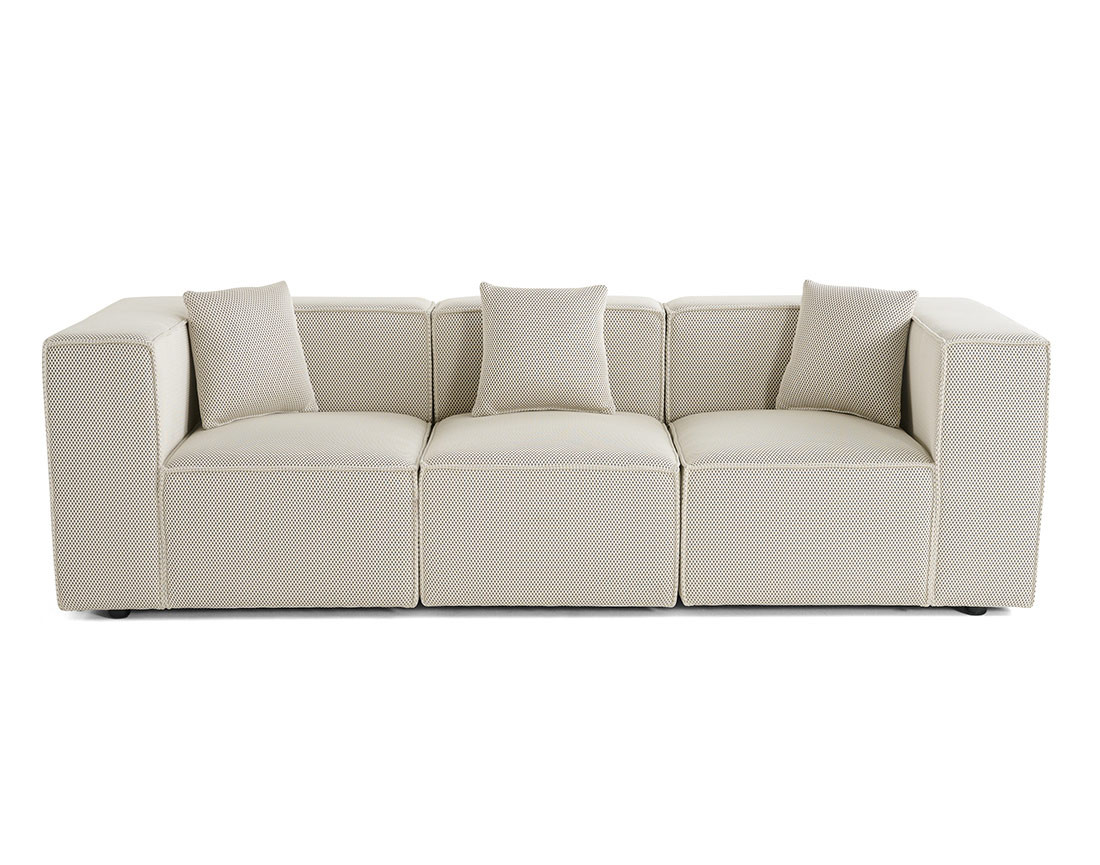 Canapé modulable 3 places en tissu mailles 3D Arty Canapé modulable 3 places en tissu mailles 3D Arty