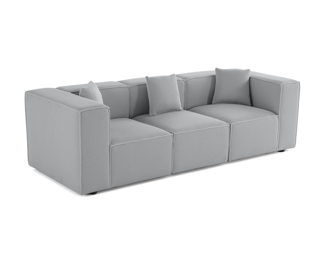 Canapé modulable 3 places en tissu mailles 3D Arty Canapé modulable 3 places en tissu mailles 3D Arty