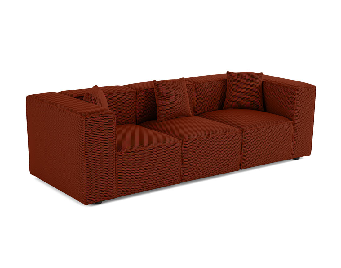 Canapé modulable 3 places en tissu mailles 3D Arty