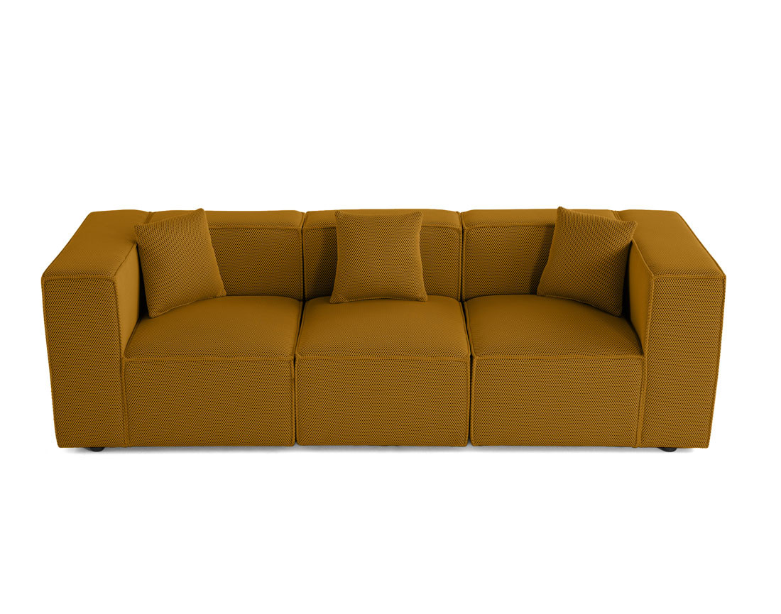 Canapé modulable 3 places en tissu mailles 3D Arty