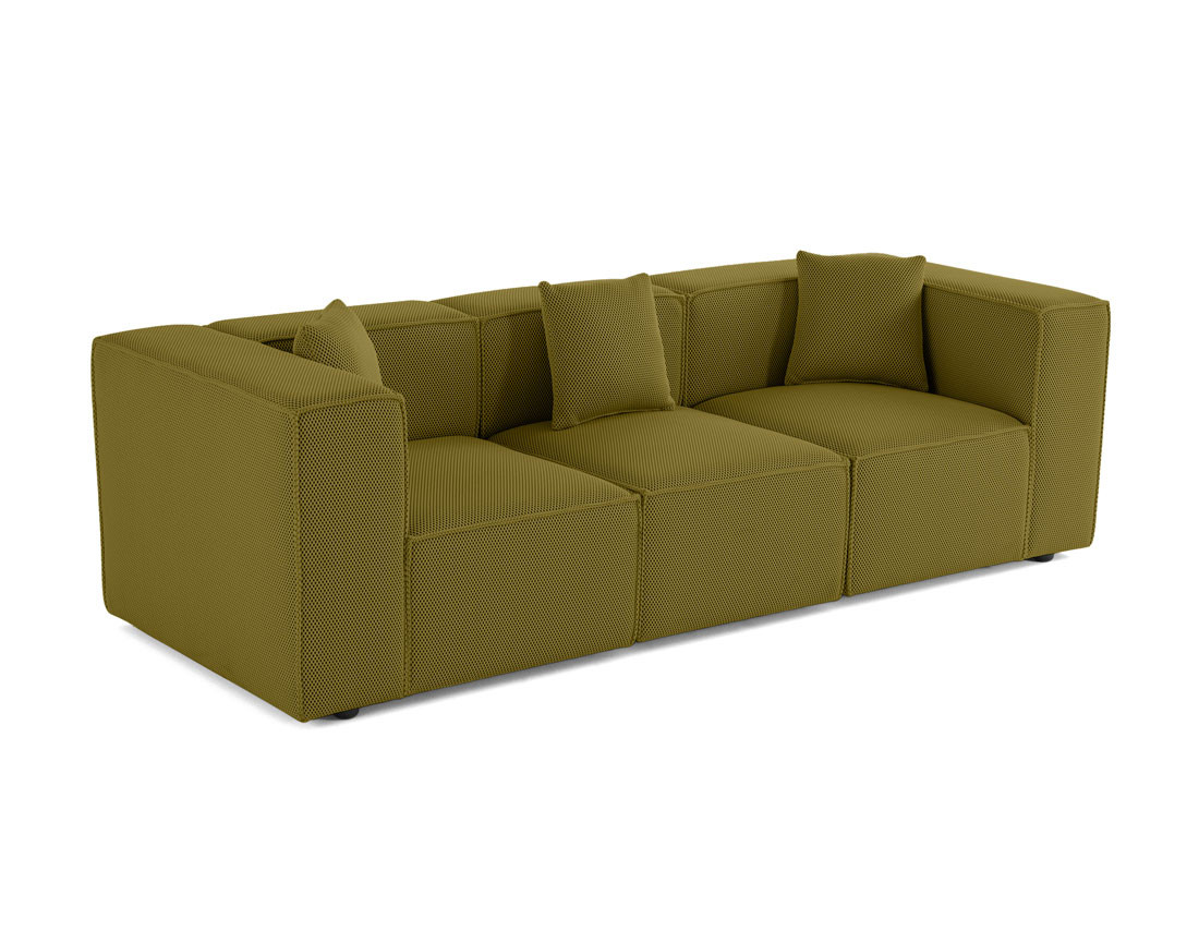 Canapé modulable 3 places en tissu mailles 3D Arty