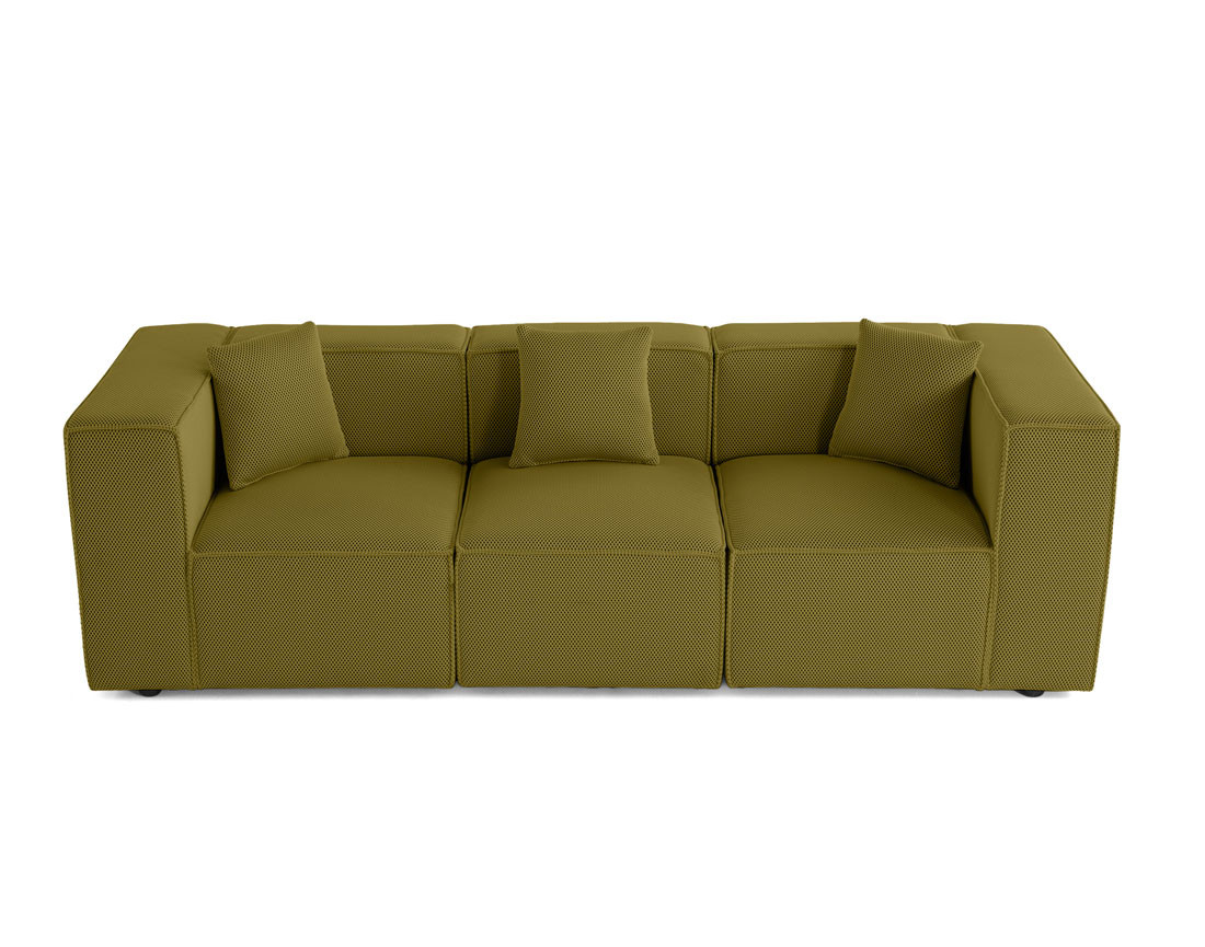 Canapé modulable 3 places en tissu mailles 3D Arty