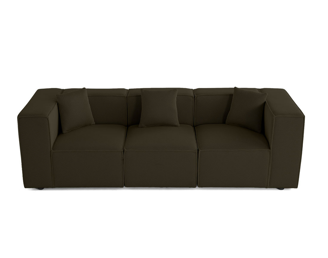 Canapé modulable 3 places en tissu mailles 3D Arty