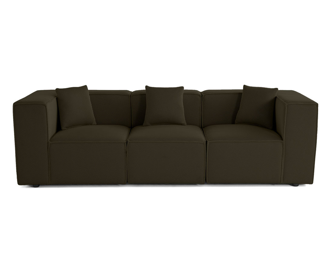 Canapé modulable 3 places en tissu mailles 3D Arty