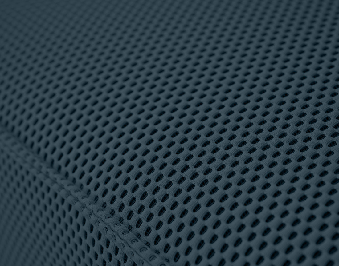 Canapé modulable d'angle droit 5 places en tissu mailles 3D Arty