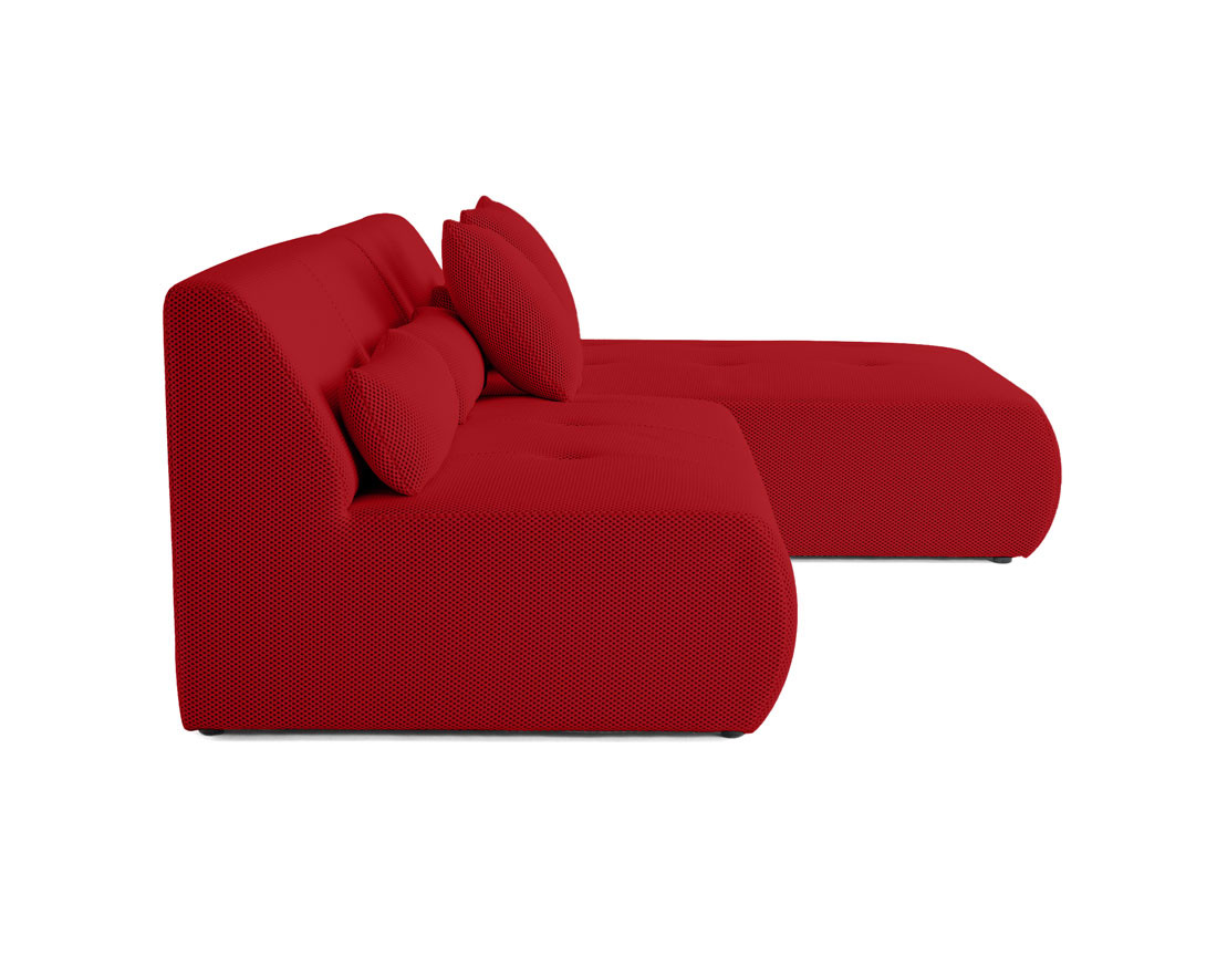 Canapé modulable d'angle réversible 4 places - en tissu mailles 3D - Onyx
