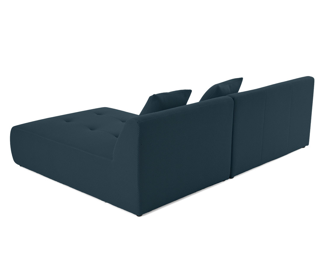 Canapé modulable d'angle réversible 4 places - en tissu mailles 3D - Onyx
