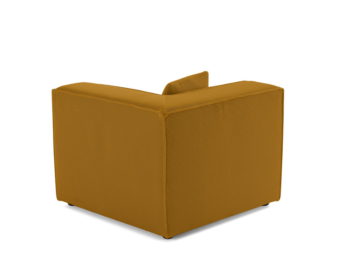 Module d'assise d'angle réversible en tissu mailles 3D Arty