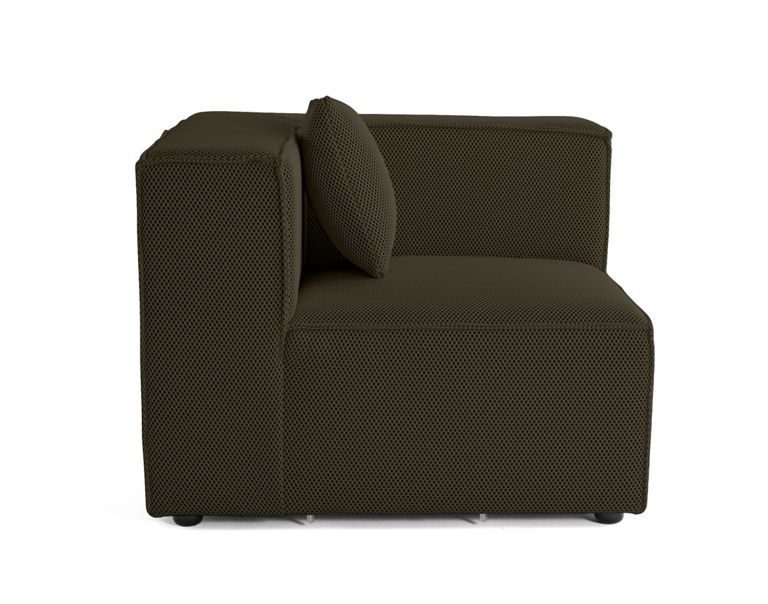 Module d'assise d'angle réversible en tissu mailles 3D Arty