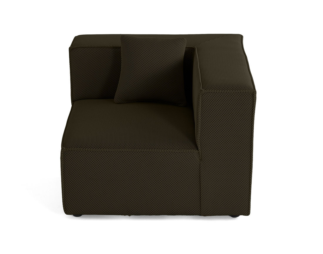 Module d'assise d'angle réversible en tissu mailles 3D Arty