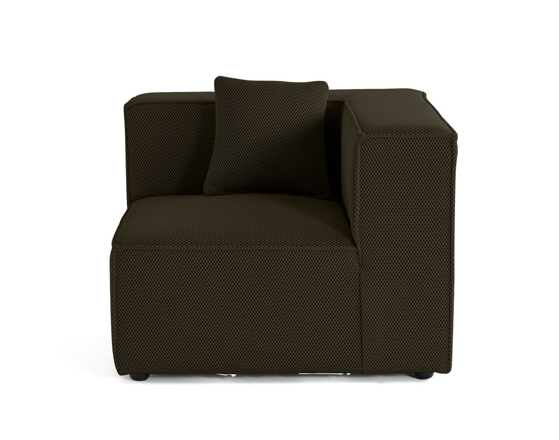 Module d'assise d'angle réversible en tissu mailles 3D Arty