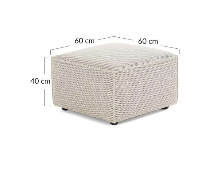 Pouf d'appoint en tissu mailles 3D Arty