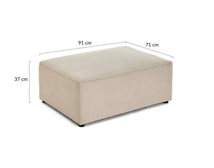 Pouf en tissu Topaze