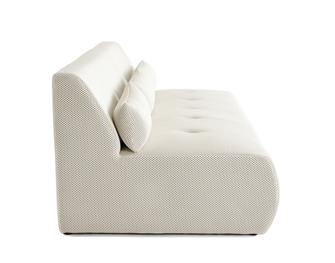 Canapé droit 3 places en tissu mailles 3D Onyx Canapé droit 3 places en tissu mailles 3D Onyx