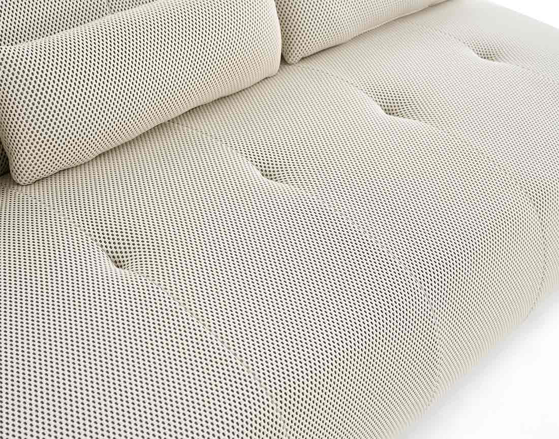 Canapé droit 3 places en tissu mailles 3D Onyx Canapé droit 3 places en tissu mailles 3D Onyx