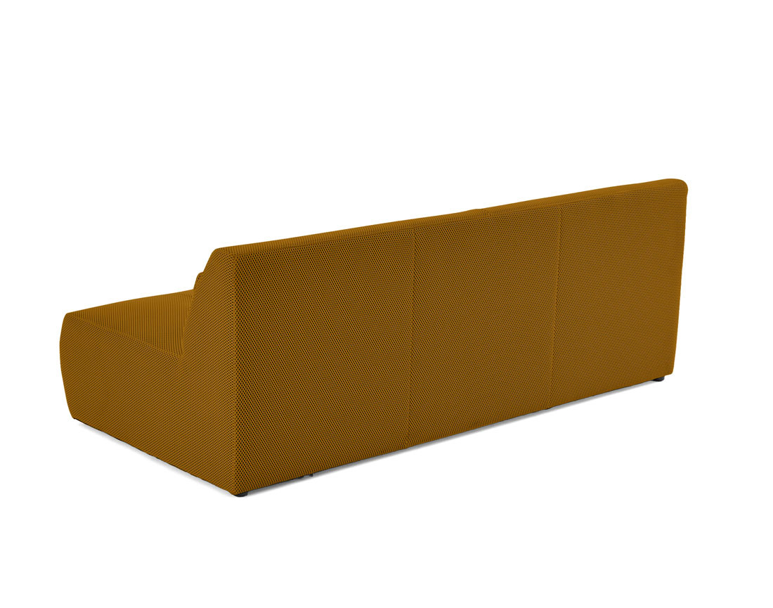 Canapé droit 3 places en tissu mailles 3D Onyx