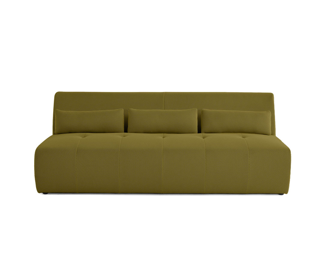 Canapé droit 3 places en tissu mailles 3D Onyx