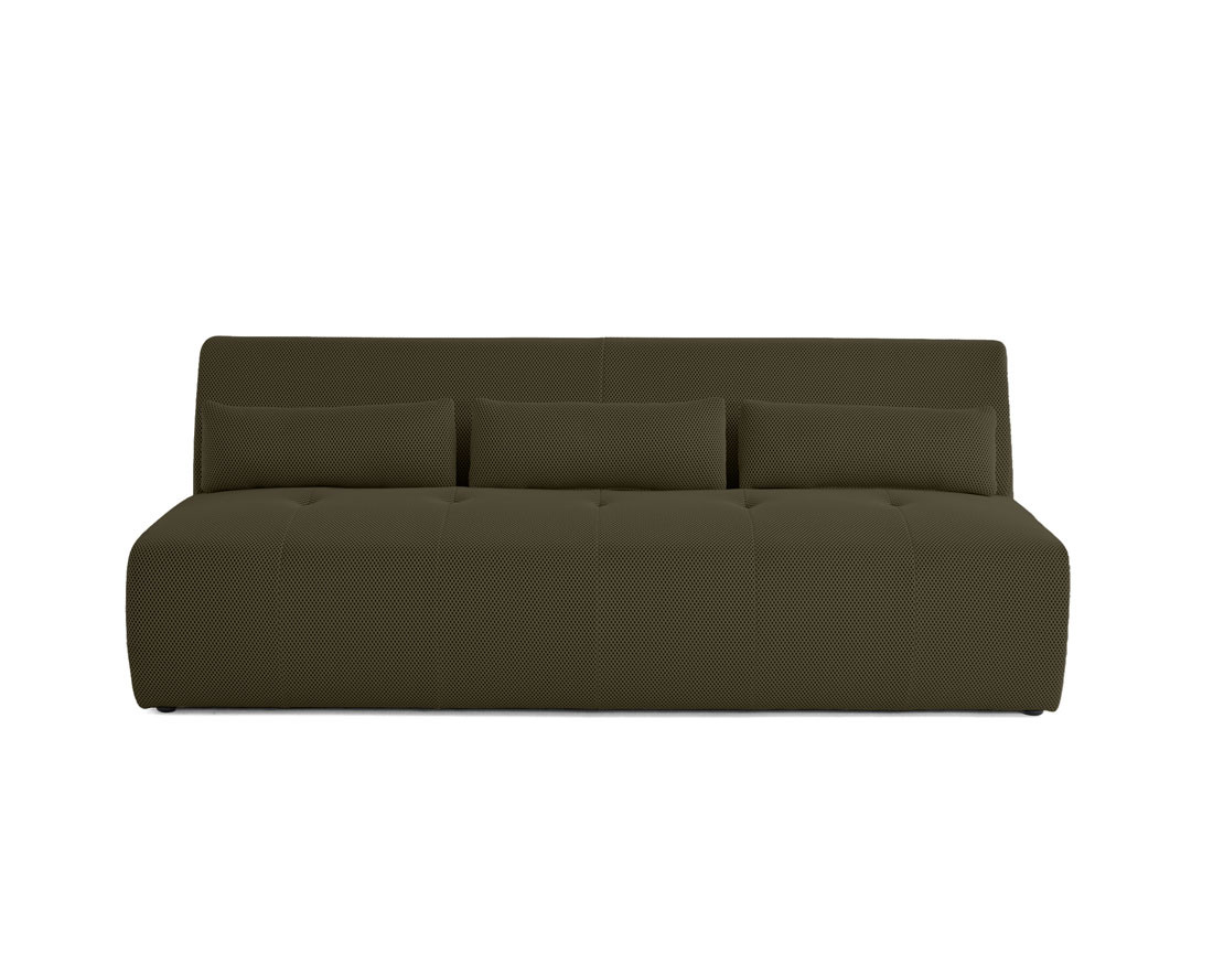 Canapé droit 3 places en tissu mailles 3D Onyx