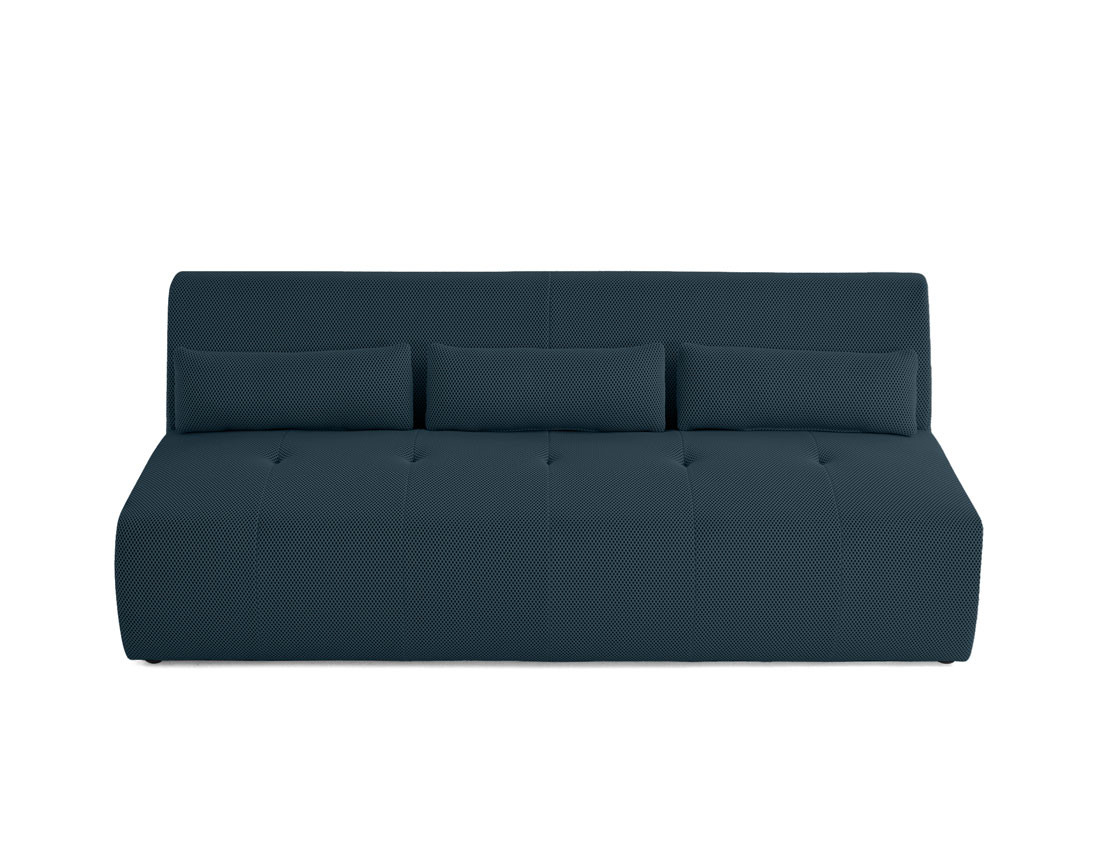 Canapé droit 3 places en tissu mailles 3D Onyx