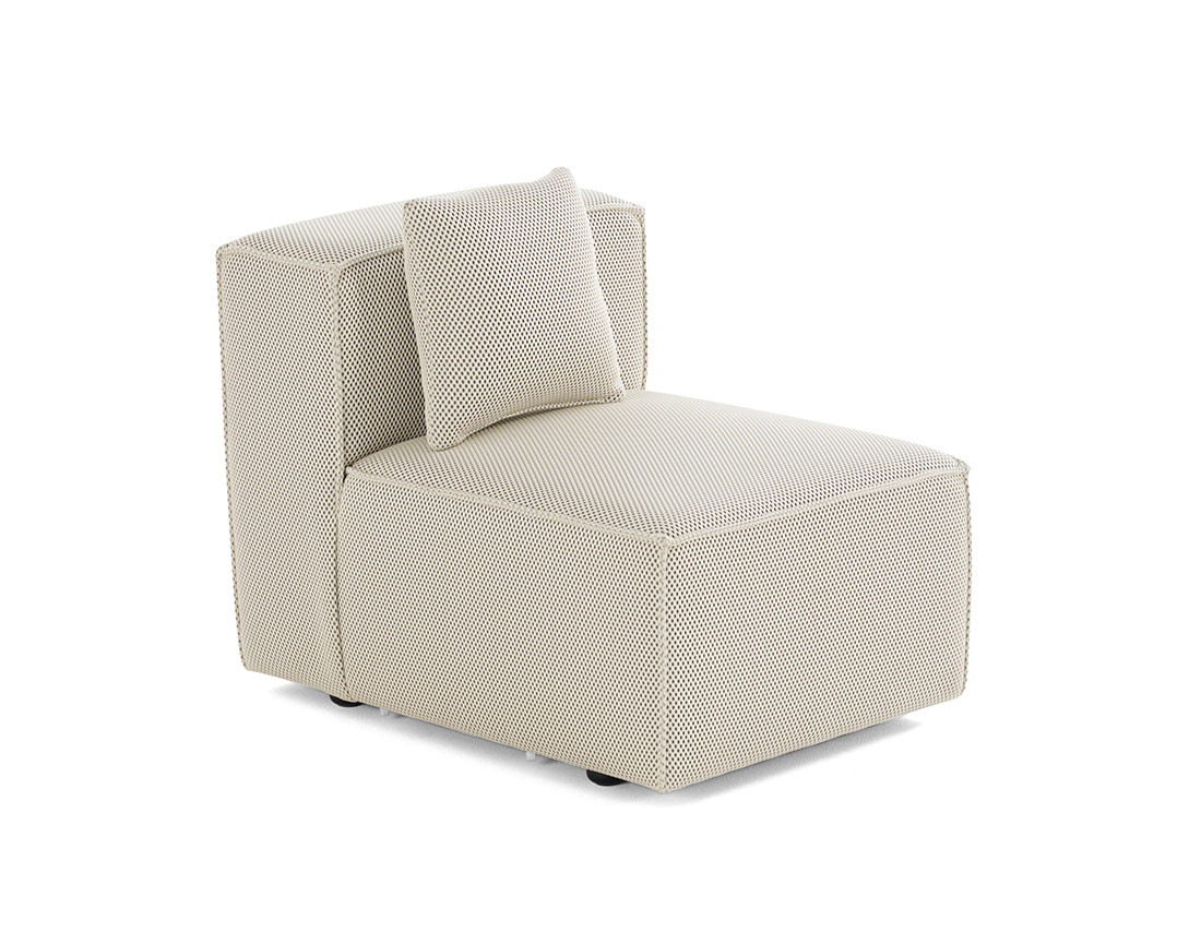 Module d'assise sans accoudoirs  en tissu mailles 3D Arty Module d'assise sans accoudoirs  en tissu mailles 3D Arty