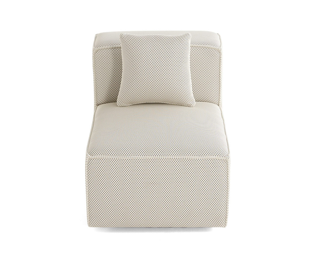 Module d'assise sans accoudoirs  en tissu mailles 3D Arty Module d'assise sans accoudoirs  en tissu mailles 3D Arty