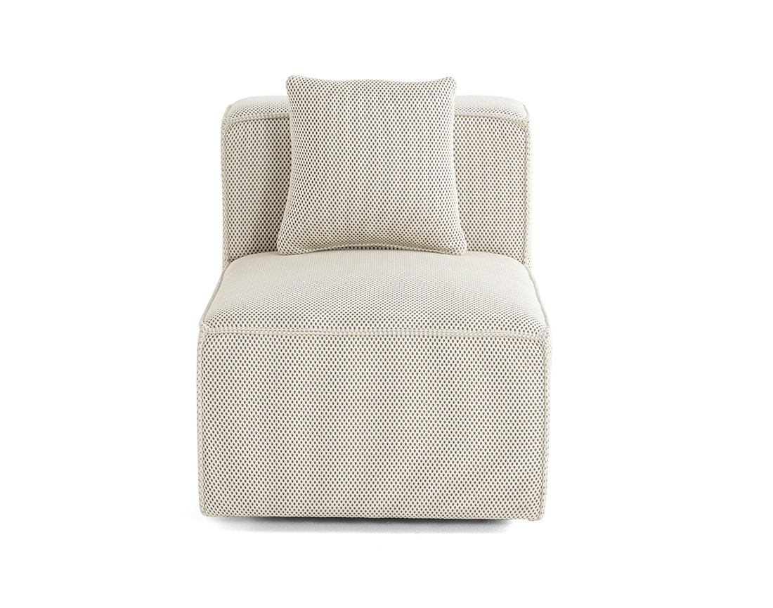 Module d'assise sans accoudoirs  en tissu mailles 3D Arty Module d'assise sans accoudoirs  en tissu mailles 3D Arty