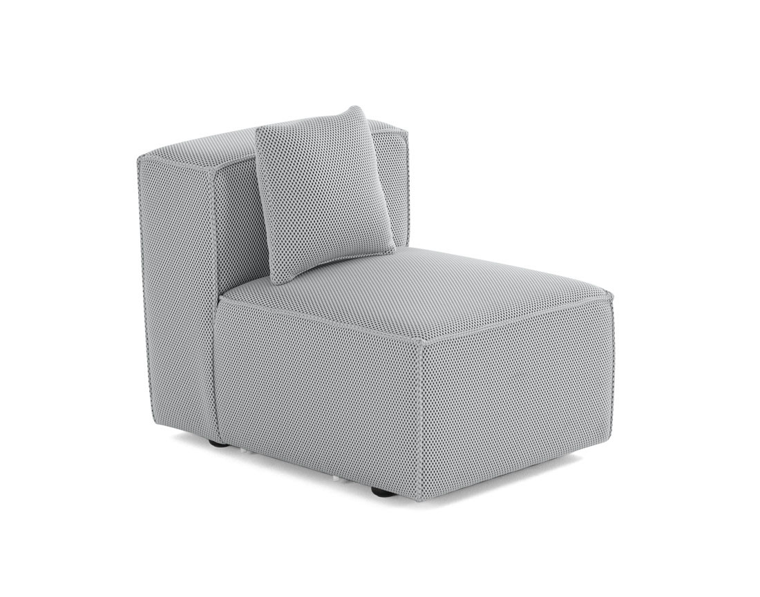 Module d'assise sans accoudoirs  en tissu mailles 3D Arty Module d'assise sans accoudoirs  en tissu mailles 3D Arty