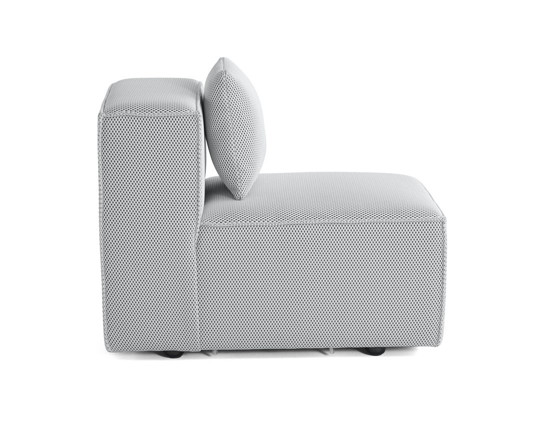 Module d'assise sans accoudoirs  en tissu mailles 3D Arty Module d'assise sans accoudoirs  en tissu mailles 3D Arty