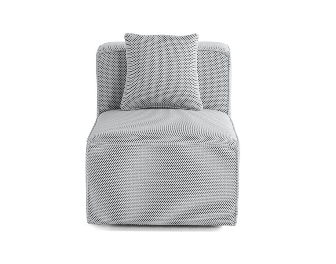 Module d'assise sans accoudoirs  en tissu mailles 3D Arty Module d'assise sans accoudoirs  en tissu mailles 3D Arty