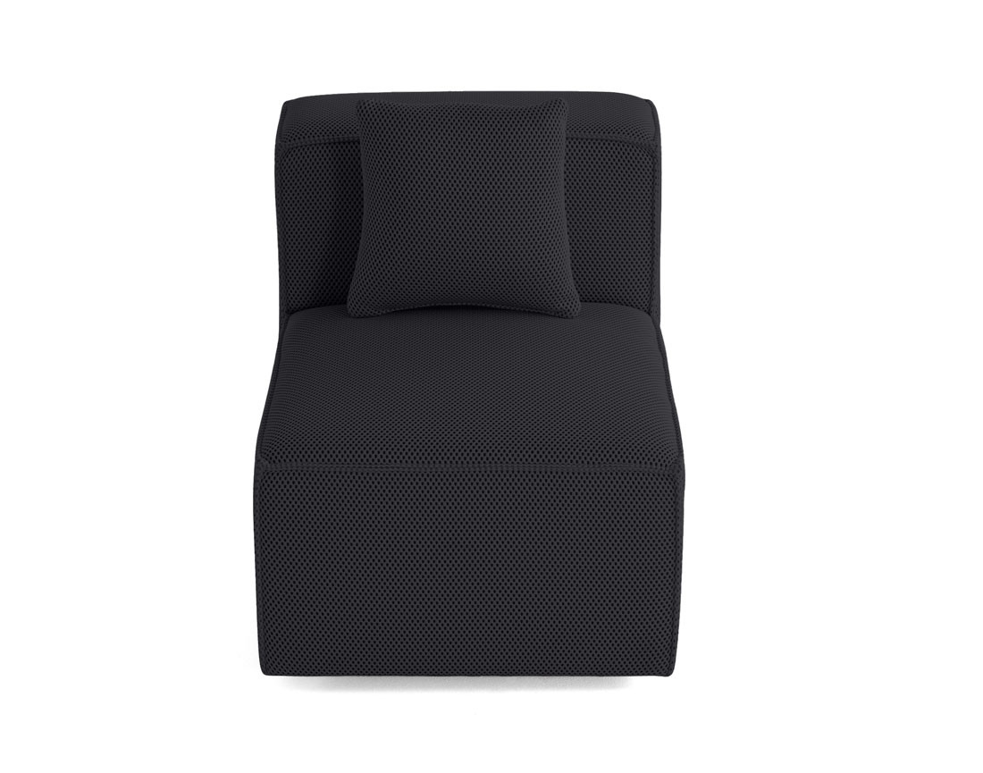 Module d'assise sans accoudoirs  en tissu mailles 3D Arty