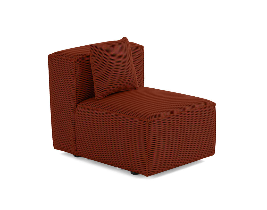Module d'assise sans accoudoirs  en tissu mailles 3D Arty